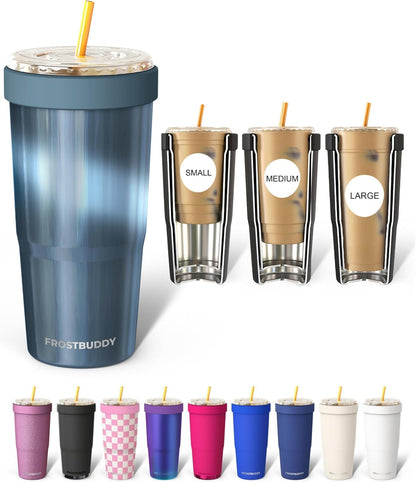 Togo Buddy 30 oz Stainless Steel Vacuum Insulated Tumbler To Go Coffee Cup – Iced Coffee Cups, Iced Coffee Sleeve, Travel Mug, Thermal Cup for Hot & Cold Drinks, Dunkin Cup (Pink Pencil) - Colors A