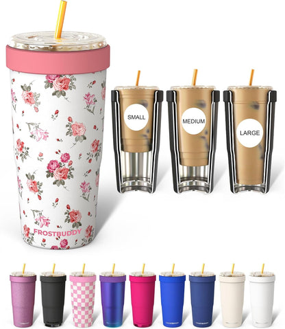 Togo Buddy 30 oz Stainless Steel Vacuum Insulated Tumbler To Go Coffee Cup – Iced Coffee Cups, Iced Coffee Sleeve, Travel Mug, Thermal Cup for Hot & Cold Drinks, Dunkin Cup (Pink Pencil) - Colors A