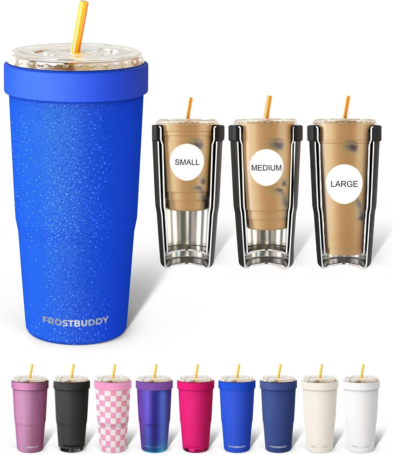Togo Buddy 30 oz Stainless Steel Vacuum Insulated Tumbler To Go Coffee Cup – Iced Coffee Cups, Iced Coffee Sleeve, Travel Mug, Thermal Cup for Hot & Cold Drinks, Dunkin Cup (Pink Pencil) - Colors A