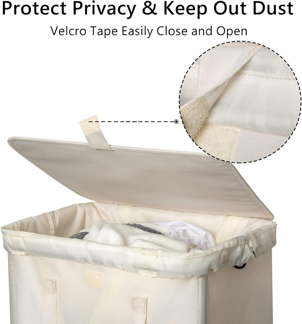 180L Double Laundry Hamper 2 Section with Lid and Removable Bags