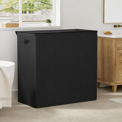 180L Double Laundry Hamper 2 Section with Lid and Removable Bags