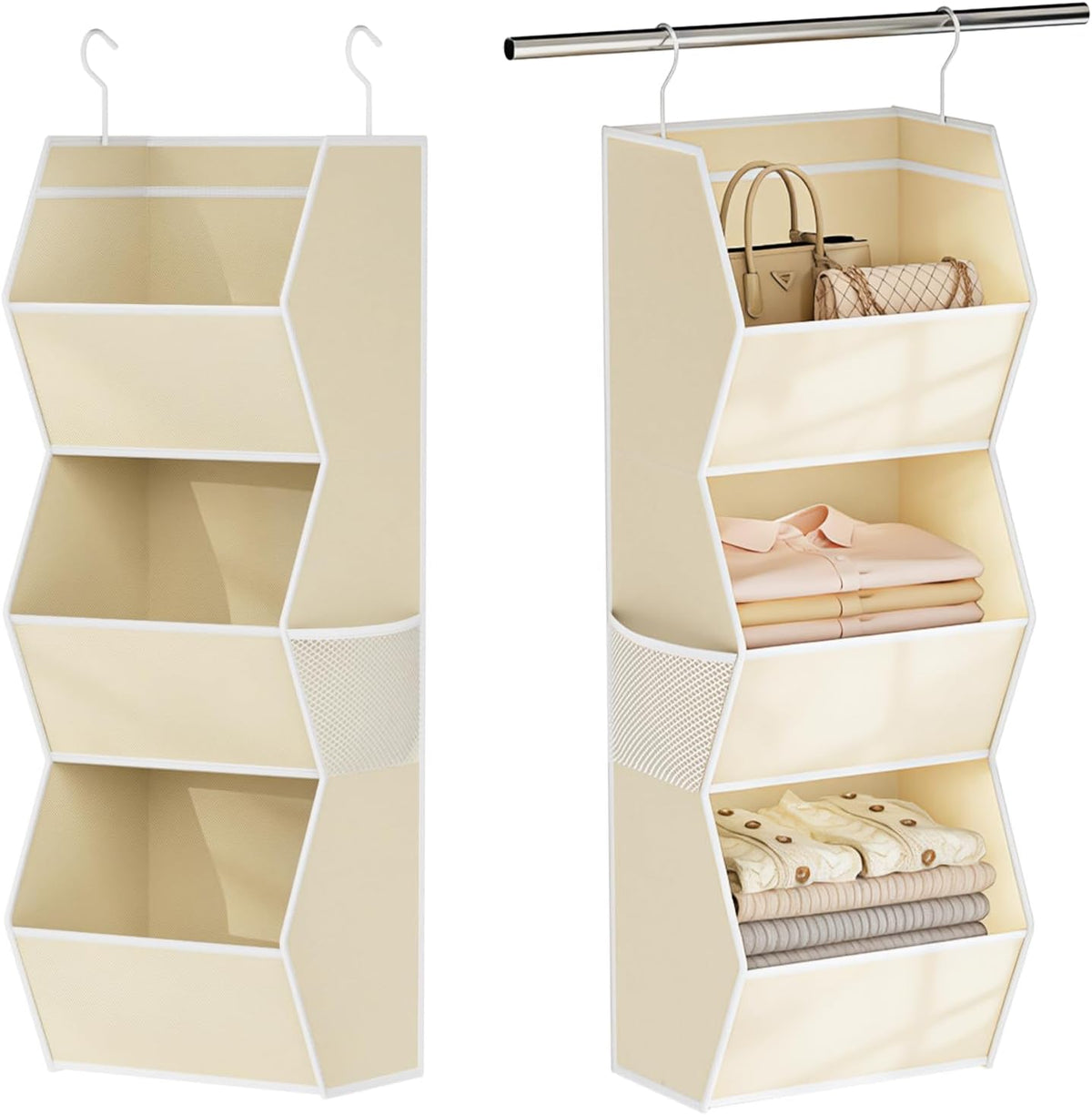 Hanging Closet Organizers and Storage for Kids Room Organization, 3 Tiers