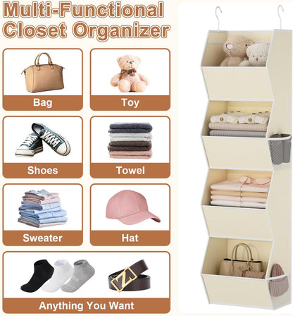 Hanging Closet Organizers and Storage for Kids Room Organization, 3 Tiers