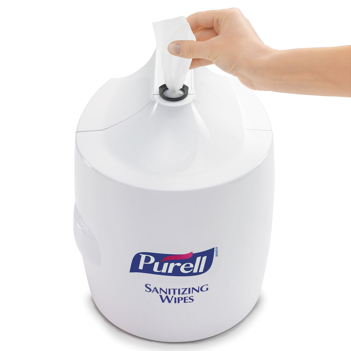 Hand Sanitizing Wipes Wall Mount Dispenser, White, High Capacity Dispenser for 1200/1500 Count Hand Sanitizing Wipes Containers (Pack of 1) – 9019-01