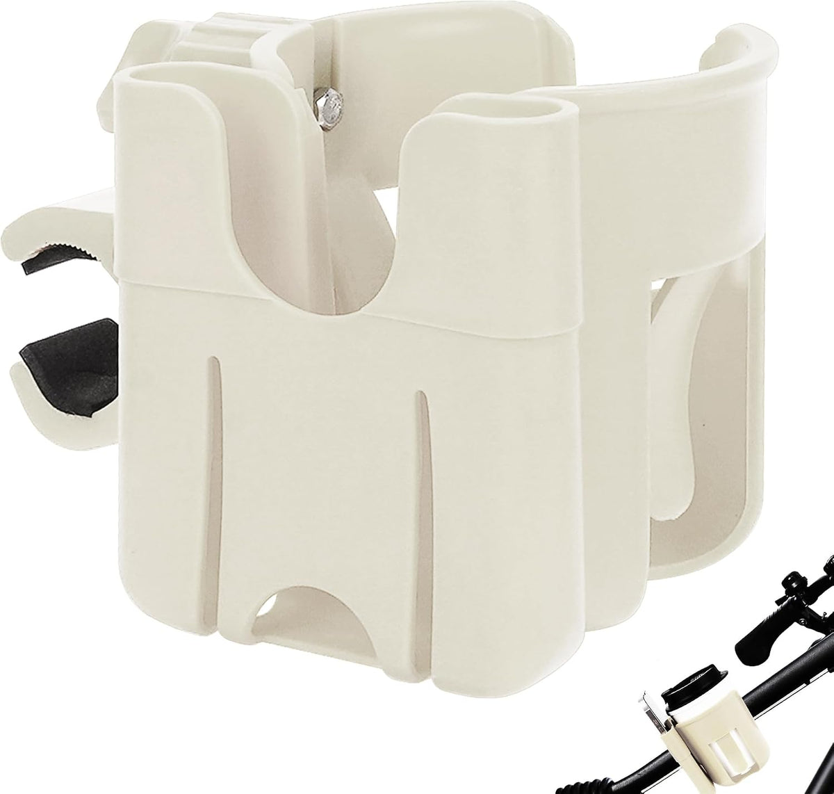 2-in-1 Walker Cup Holder with Phone Holder, Bike Cup Holder, Rotation Drink Holder for Bike, Wheelchair, Walker, Bicycle, Fits Most Cups (1Pack, Pink)
