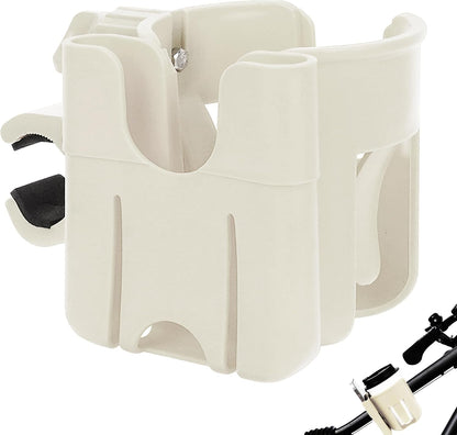 2-in-1 Walker Cup Holder with Phone Holder, Bike Cup Holder, Rotation Drink Holder for Bike, Wheelchair, Walker, Bicycle, Fits Most Cups (1Pack, Pink)