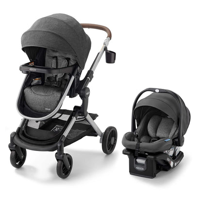 Modes Nest Travel System, 3-in-1 Modular Carseat Stroller Combo, Includes the SnugRide DLX Infant Car Seat and Baby Stroller, Adjustable Slide2Me Car Seat Carrier to Toddler Stroller, Sullivan