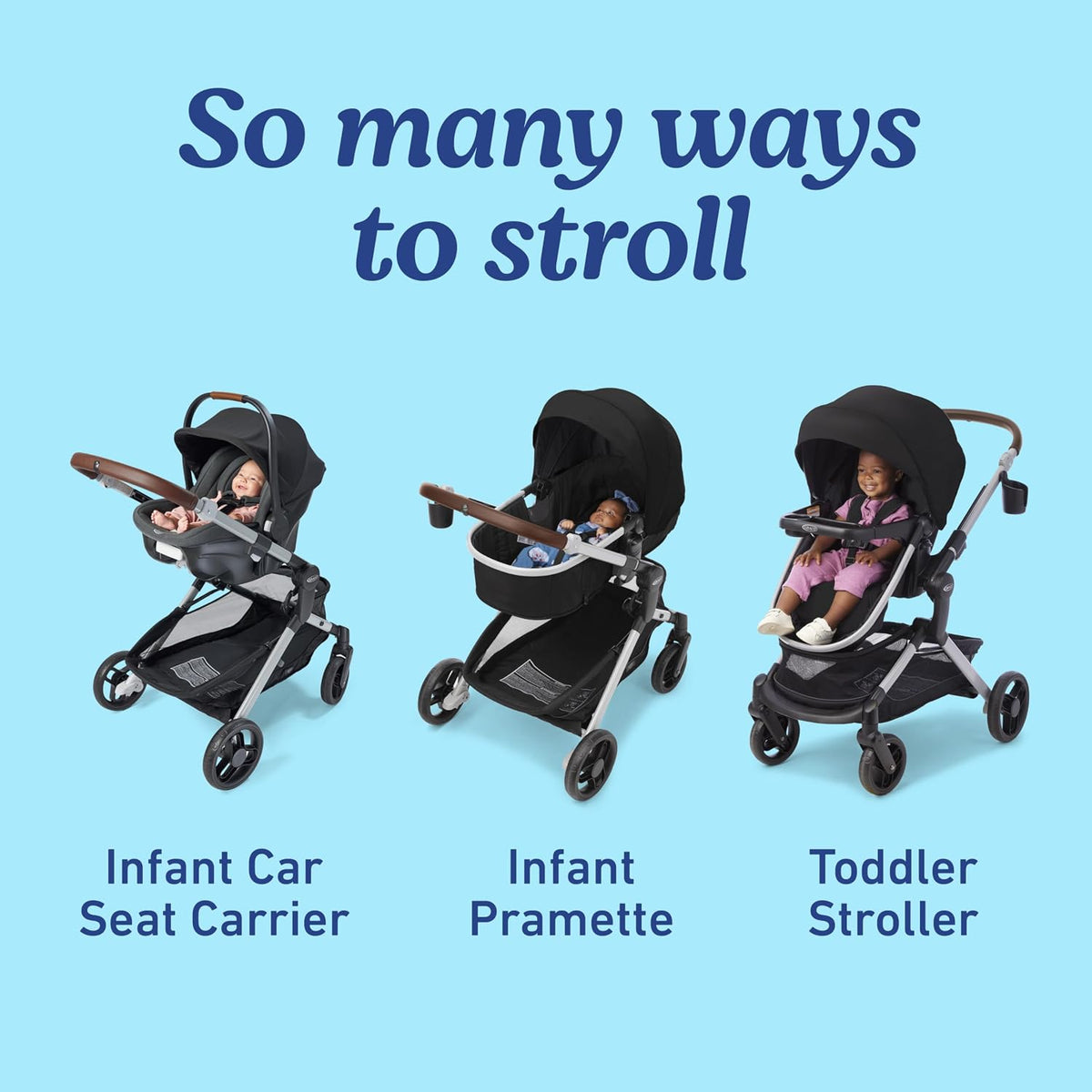 Modes Nest Travel System, 3-in-1 Modular Carseat Stroller Combo, Includes the SnugRide DLX Infant Car Seat and Baby Stroller, Adjustable Slide2Me Car Seat Carrier to Toddler Stroller, Sullivan