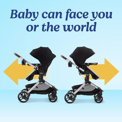 Modes Nest Travel System, 3-in-1 Modular Carseat Stroller Combo, Includes the SnugRide DLX Infant Car Seat and Baby Stroller, Adjustable Slide2Me Car Seat Carrier to Toddler Stroller, Sullivan