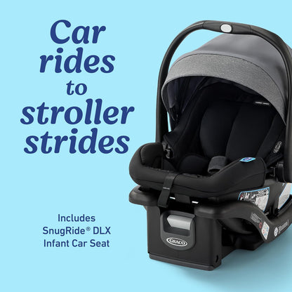 Modes Nest Travel System, 3-in-1 Modular Carseat Stroller Combo, Includes the SnugRide DLX Infant Car Seat and Baby Stroller, Adjustable Slide2Me Car Seat Carrier to Toddler Stroller, Sullivan
