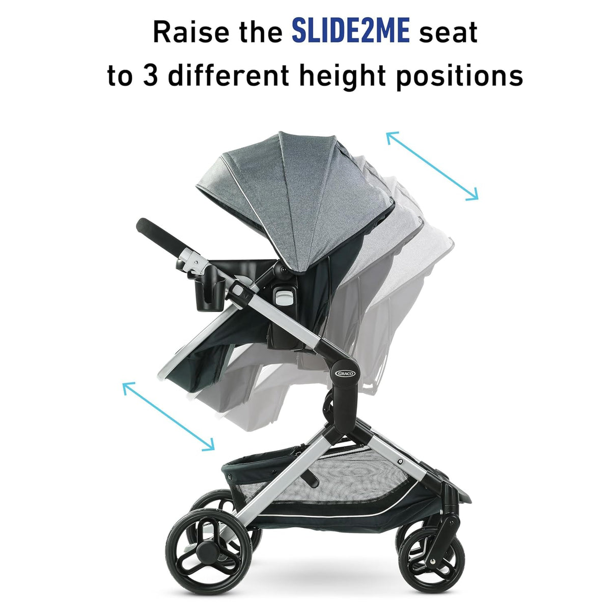 Modes Nest Travel System, 3-in-1 Modular Carseat Stroller Combo, Includes the SnugRide DLX Infant Car Seat and Baby Stroller, Adjustable Slide2Me Car Seat Carrier to Toddler Stroller, Sullivan