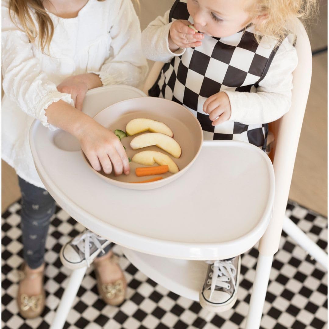 Splat Mat for Under High Chair or Table | 51" x 51" Waterproof & Mess-Proof High Chair Mat for Baby, Machine Washable for Mealtime or Art (Luna)