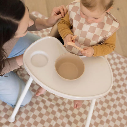 Splat Mat for Under High Chair or Table | 51" x 51" Waterproof & Mess-Proof High Chair Mat for Baby, Machine Washable for Mealtime or Art (Luna)