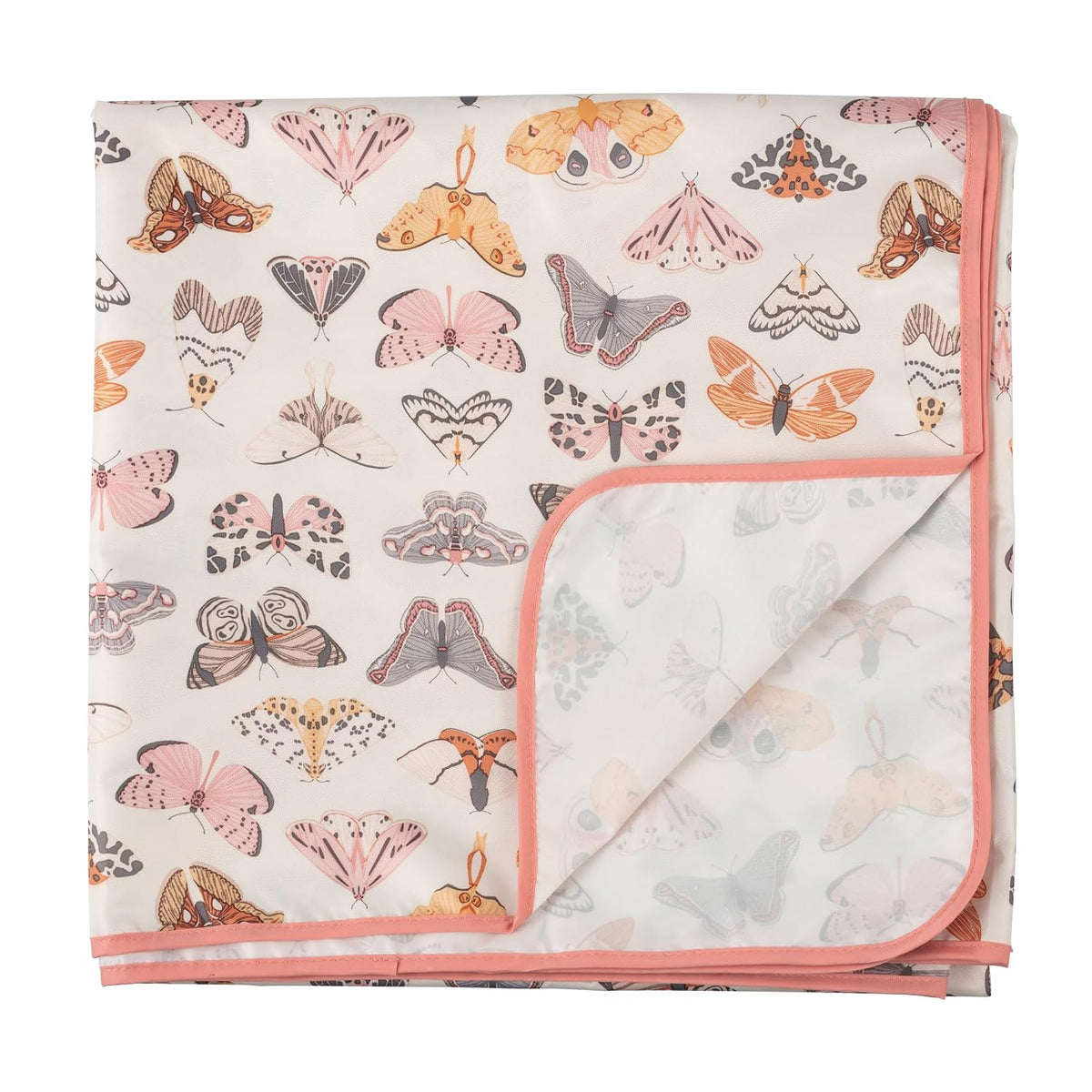 Splat Mat for Under High Chair or Table | 51" x 51" Waterproof & Mess-Proof High Chair Mat for Baby, Machine Washable for Mealtime or Art (Luna)