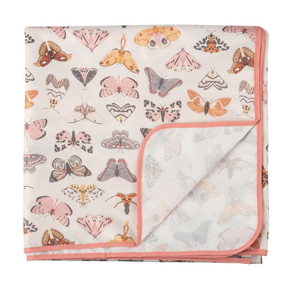 Splat Mat for Under High Chair or Table | 51" x 51" Waterproof & Mess-Proof High Chair Mat for Baby, Machine Washable for Mealtime or Art (Luna)