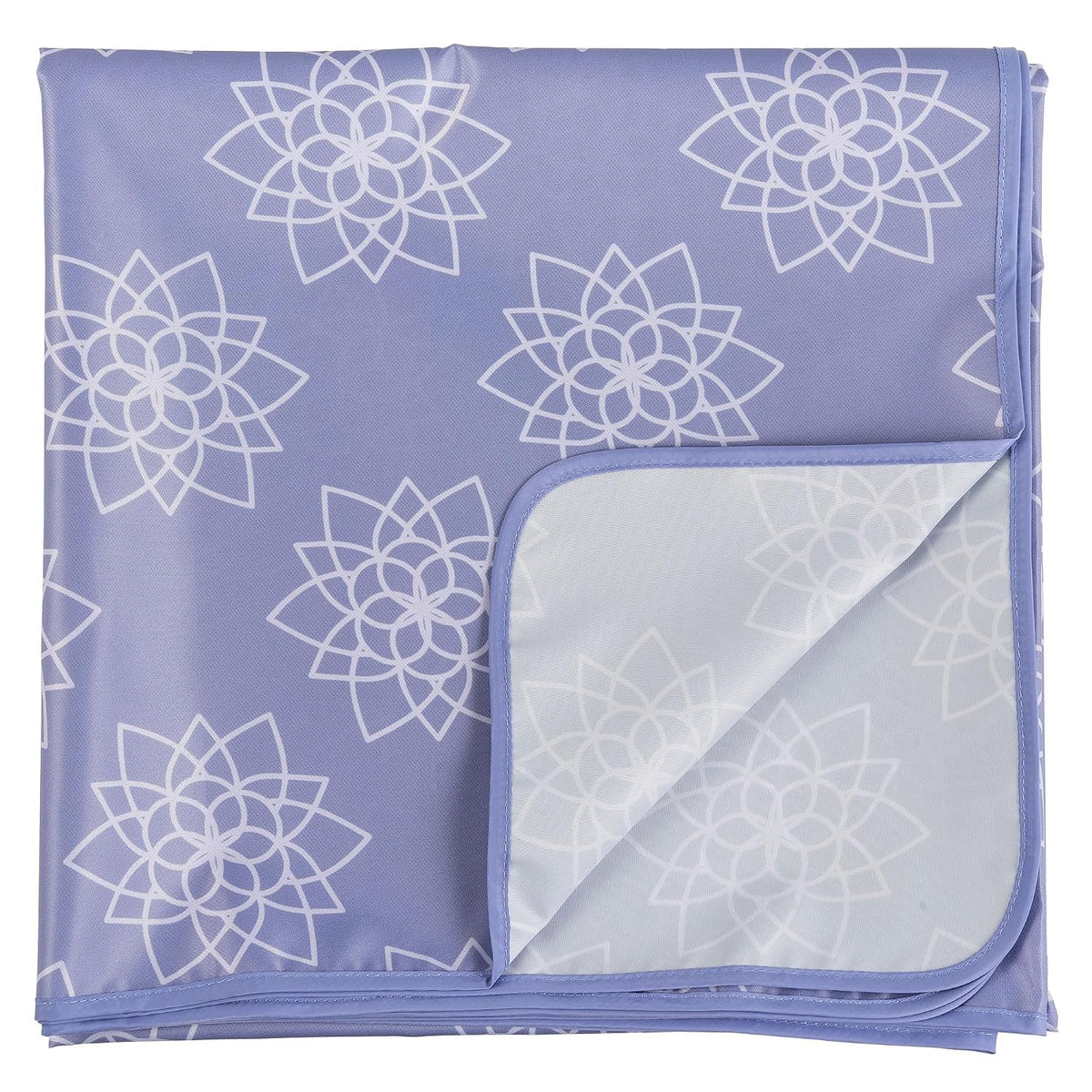 Splat Mat for Under High Chair or Table | 51" x 51" Waterproof & Mess-Proof High Chair Mat for Baby, Machine Washable for Mealtime or Art (Luna)