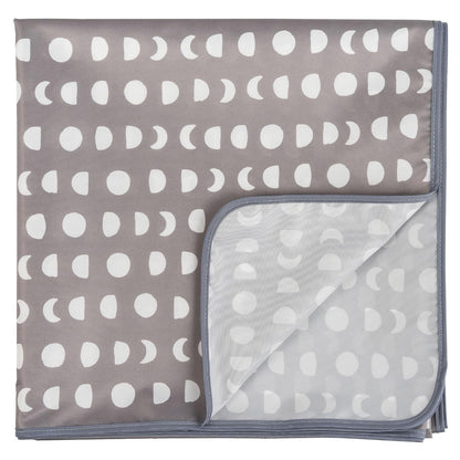 Splat Mat for Under High Chair or Table | 51" x 51" Waterproof & Mess-Proof High Chair Mat for Baby, Machine Washable for Mealtime or Art (Luna)