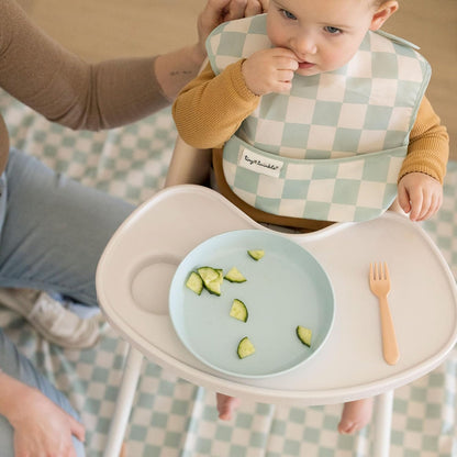 Splat Mat for Under High Chair or Table | 51" x 51" Waterproof & Mess-Proof High Chair Mat for Baby, Machine Washable for Mealtime or Art (Luna)