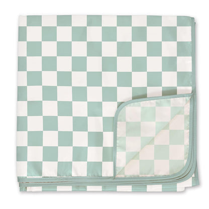 Splat Mat for Under High Chair or Table | 51" x 51" Waterproof & Mess-Proof High Chair Mat for Baby, Machine Washable for Mealtime or Art (Luna)