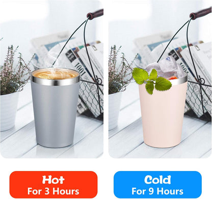 12oz Tumbler Stainless Steel Tumbler bulk Vacuum Insulated Double Wall Travel Tumbler with Lid and Straw Reusable Tumbler, Grey 1 Pack