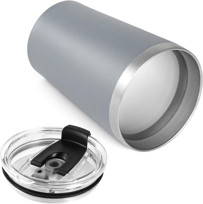 12oz Tumbler Stainless Steel Tumbler bulk Vacuum Insulated Double Wall Travel Tumbler with Lid and Straw Reusable Tumbler, Grey 1 Pack