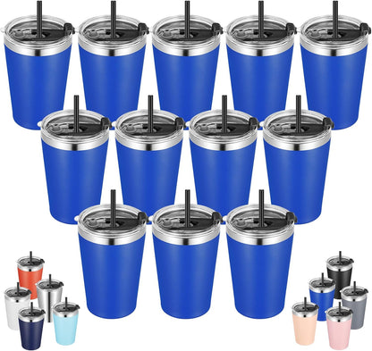 12oz Tumbler Stainless Steel Tumbler bulk Vacuum Insulated Double Wall Travel Tumbler with Lid and Straw Reusable Tumbler, Grey 1 Pack