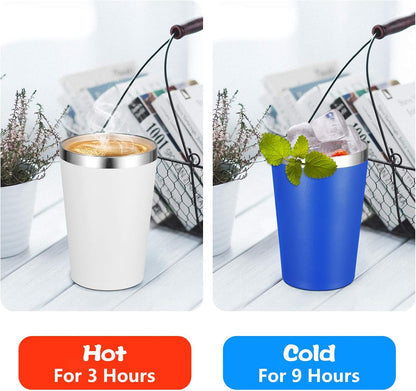 12oz Tumbler Stainless Steel Tumbler bulk Vacuum Insulated Double Wall Travel Tumbler with Lid and Straw Reusable Tumbler, Grey 1 Pack