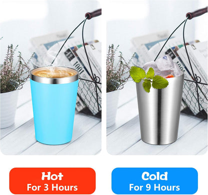 12oz Tumbler Stainless Steel Tumbler bulk Vacuum Insulated Double Wall Travel Tumbler with Lid and Straw Reusable Tumbler, Grey 1 Pack