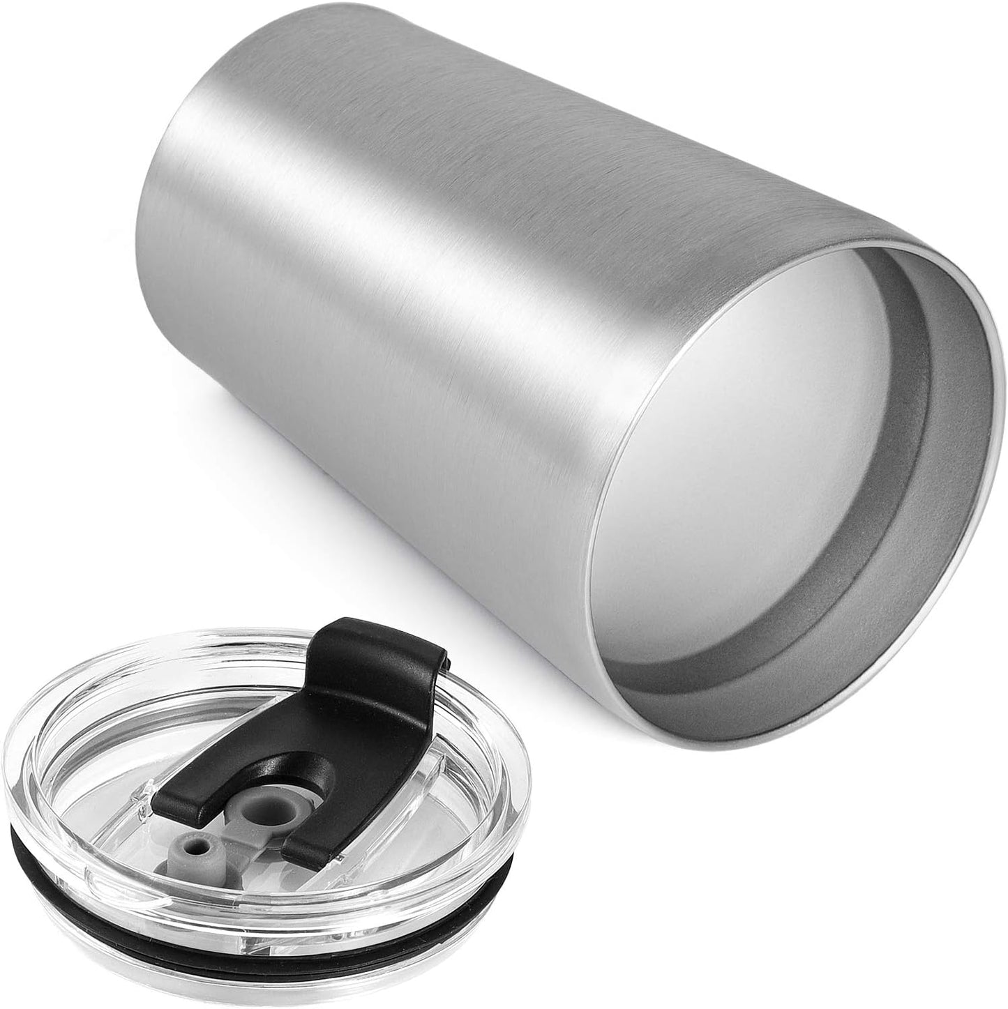 12oz Tumbler Stainless Steel Tumbler bulk Vacuum Insulated Double Wall Travel Tumbler with Lid and Straw Reusable Tumbler, Grey 1 Pack