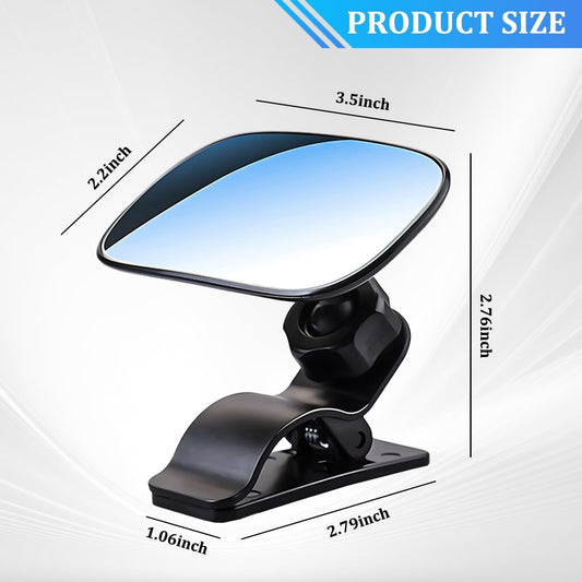 Baby Car Mirror, 360° Adjustable Clip-on Vehicle Wide Angle Convex Mirror, Automotive Interior Rearview Accessories for Viewing Rear Passengers, Universal for SUV Truck Sedan