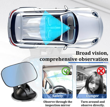 Baby Car Mirror, 360° Adjustable Clip-on Vehicle Wide Angle Convex Mirror, Automotive Interior Rearview Accessories for Viewing Rear Passengers, Universal for SUV Truck Sedan