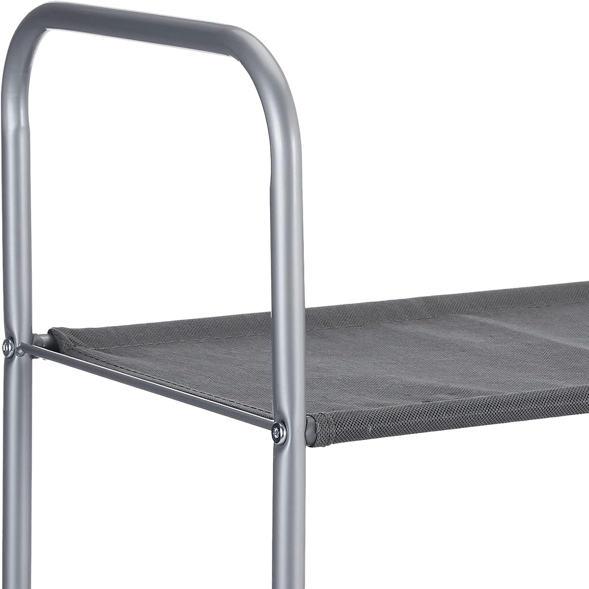 Freestanding Closet Organizer with Fabric Bins, Drawers and 3 Shelves, Easy to Assemble, Grey, 32.7" x 12.2" x 31"
