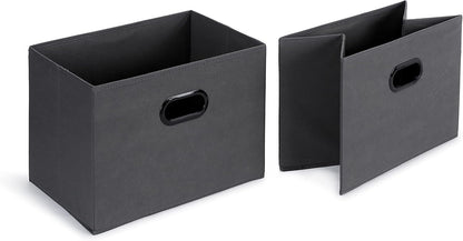 Freestanding Closet Organizer with Fabric Bins, Drawers and 3 Shelves, Easy to Assemble, Grey, 32.7" x 12.2" x 31"