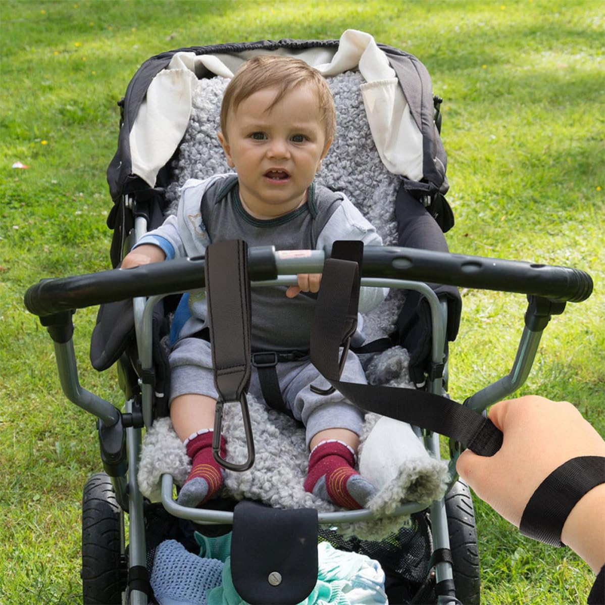 4pcs Adjustable Stroller Safety Wrist Straps for Stroller and Handle Hand Leashes for Pram and Dog Accessories Portable