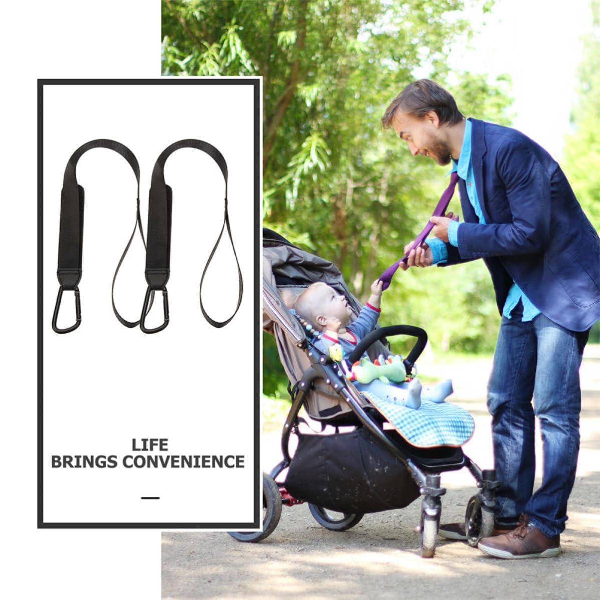 4pcs Adjustable Stroller Safety Wrist Straps for Stroller and Handle Hand Leashes for Pram and Dog Accessories Portable
