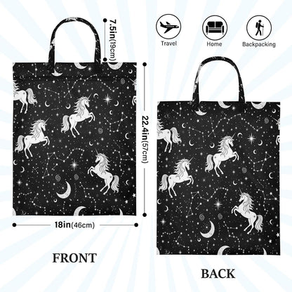 Unicorns Stars Waterproof Travel Laundry Bag Washable 2 Packs