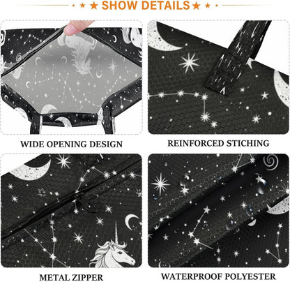 Unicorns Stars Waterproof Travel Laundry Bag Washable 2 Packs