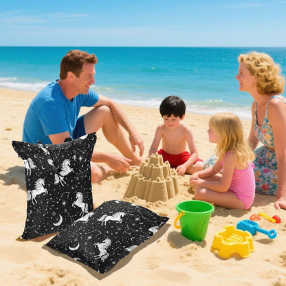 Unicorns Stars Waterproof Travel Laundry Bag Washable 2 Packs