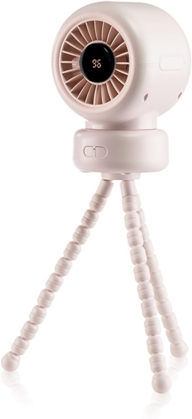 Portable Stroller Fan for Baby, 90° Oscillating Quiet Rechargeable Fan