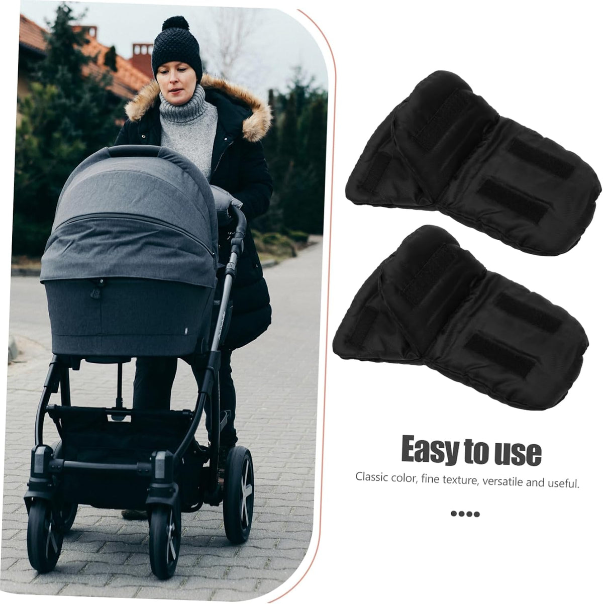 Stroller Hand Warmers Windproof Thickened Mittens for Cold Weather Fit for All Strollers for Outdoor Use
