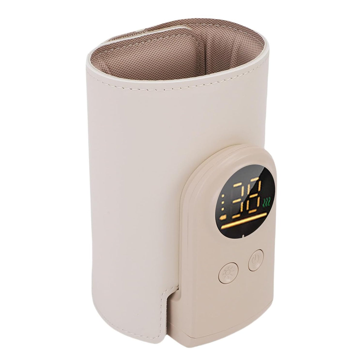 Portable Bottle Warmer, Rechargeable Cordless Fast Heating Bottle Warmer Sleeve, ABS PU Milk 10000mAh 100.4 to 122°F 48H Keep Warm for Travel Home Infant Feeding