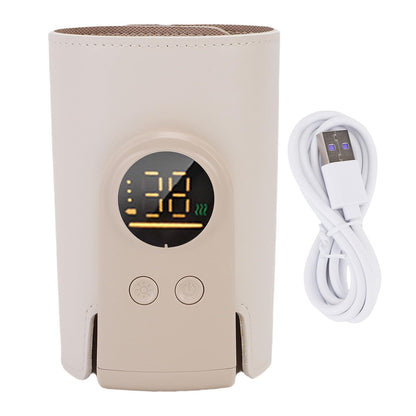 Portable Bottle Warmer, Rechargeable Cordless Fast Heating Bottle Warmer Sleeve, ABS PU Milk 10000mAh 100.4 to 122°F 48H Keep Warm for Travel Home Infant Feeding