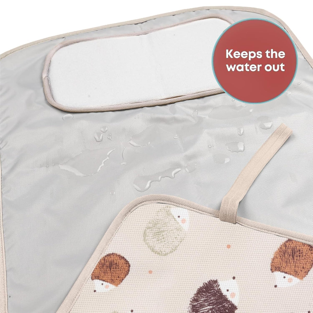 Portable Changing Pad – Waterproof, Washable & Easy Wipe Clean, Foldable Travel Baby Changing Mat for Diaper Bag, Compact & Lightweight, Must-Have for Newborns (Urchin Pattern)