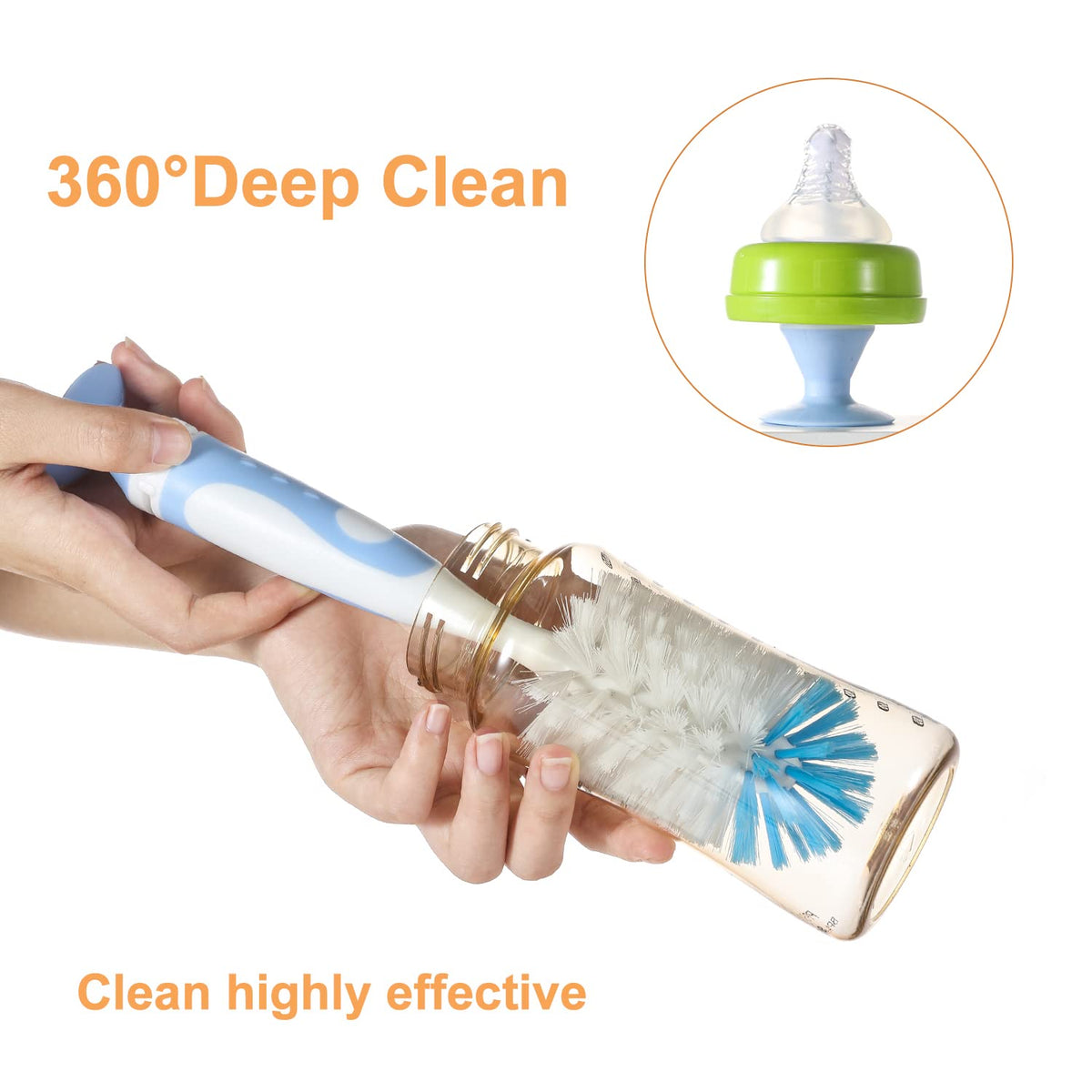 Multifunctional Cleaning Brush, Baby Bottle Brush, Bottle Brush Cleaner