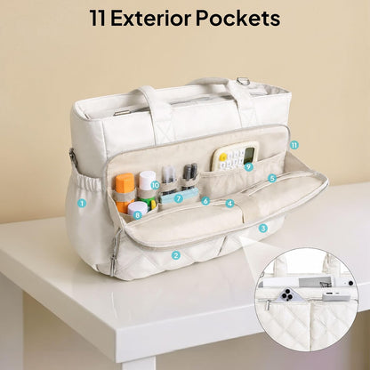 Teacher Tote Bag for Women Quilted Laptop Work Handbag for Travel