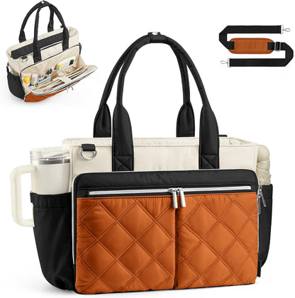 Teacher Tote Bag for Women Quilted Laptop Work Handbag for Travel