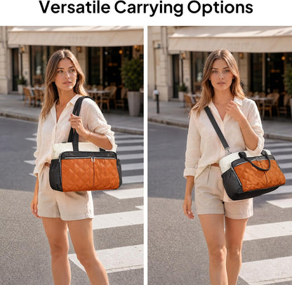 Teacher Tote Bag for Women Quilted Laptop Work Handbag for Travel