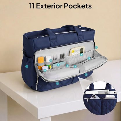 Teacher Tote Bag for Women Quilted Laptop Work Handbag for Travel