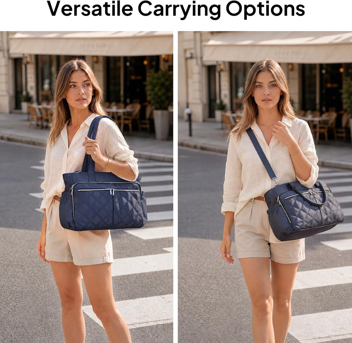 Teacher Tote Bag for Women Quilted Laptop Work Handbag for Travel