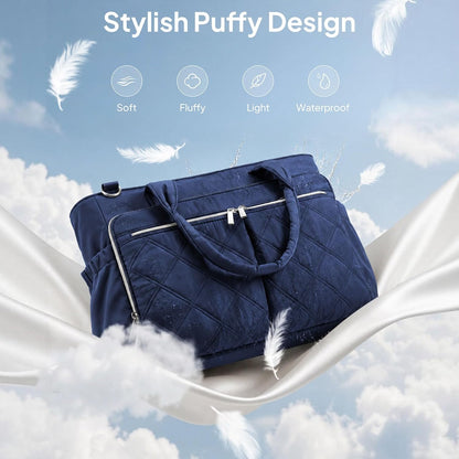 Teacher Tote Bag for Women Quilted Laptop Work Handbag for Travel